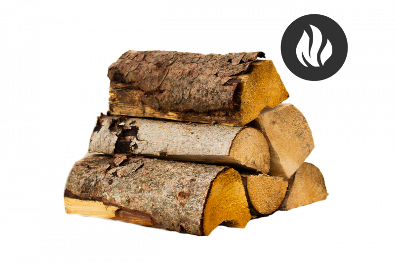 Ofenfertiges Fichtenbrennholz, kammergetrocknet, gespalten, ideal für Kamin, Ofen und Feuerstelle, Restfeuchte ca. 18–20 %