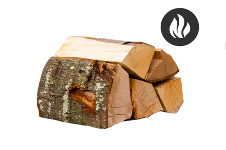 Ofenfertiges Buchen-Brennholz, kammergetrocknet, gespalten, bereit für Kamin und Holzofen, Restfeuchte ca. 18–20%