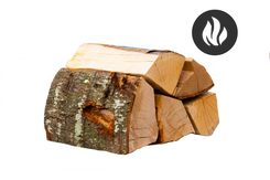 Ofenfertiges Buchen-Brennholz, kammergetrocknet, gespalten, bereit für Kamin und Holzofen, Restfeuchte ca. 18–20%