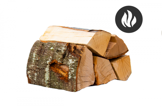 Ofenfertiges Buchen-Brennholz, kammergetrocknet, gespalten, bereit für Kamin und Holzofen, Restfeuchte ca. 18–20%
