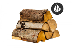 Ofenfertiges Fichtenbrennholz, kammergetrocknet, gespalten, ideal für Kamin, Ofen und Feuerstelle, Restfeuchte ca. 18–20 %