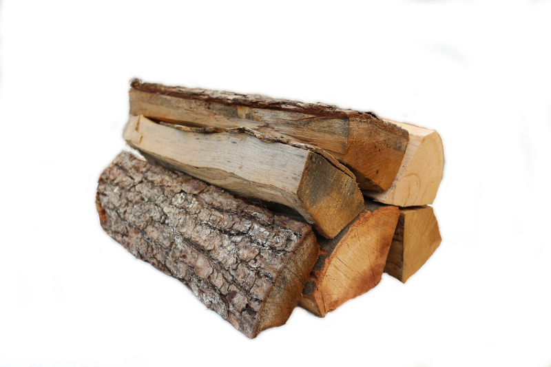 Ofenfertige Hartholzmischung, kammergetrocknet, gespalten, ideal für Kamin, Ofen und Feuerstelle, Restfeuchte ca. 18–20 %